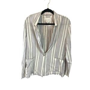 Gentle Fawn Isla Lightweight Striped Linen Blend Blazer size S